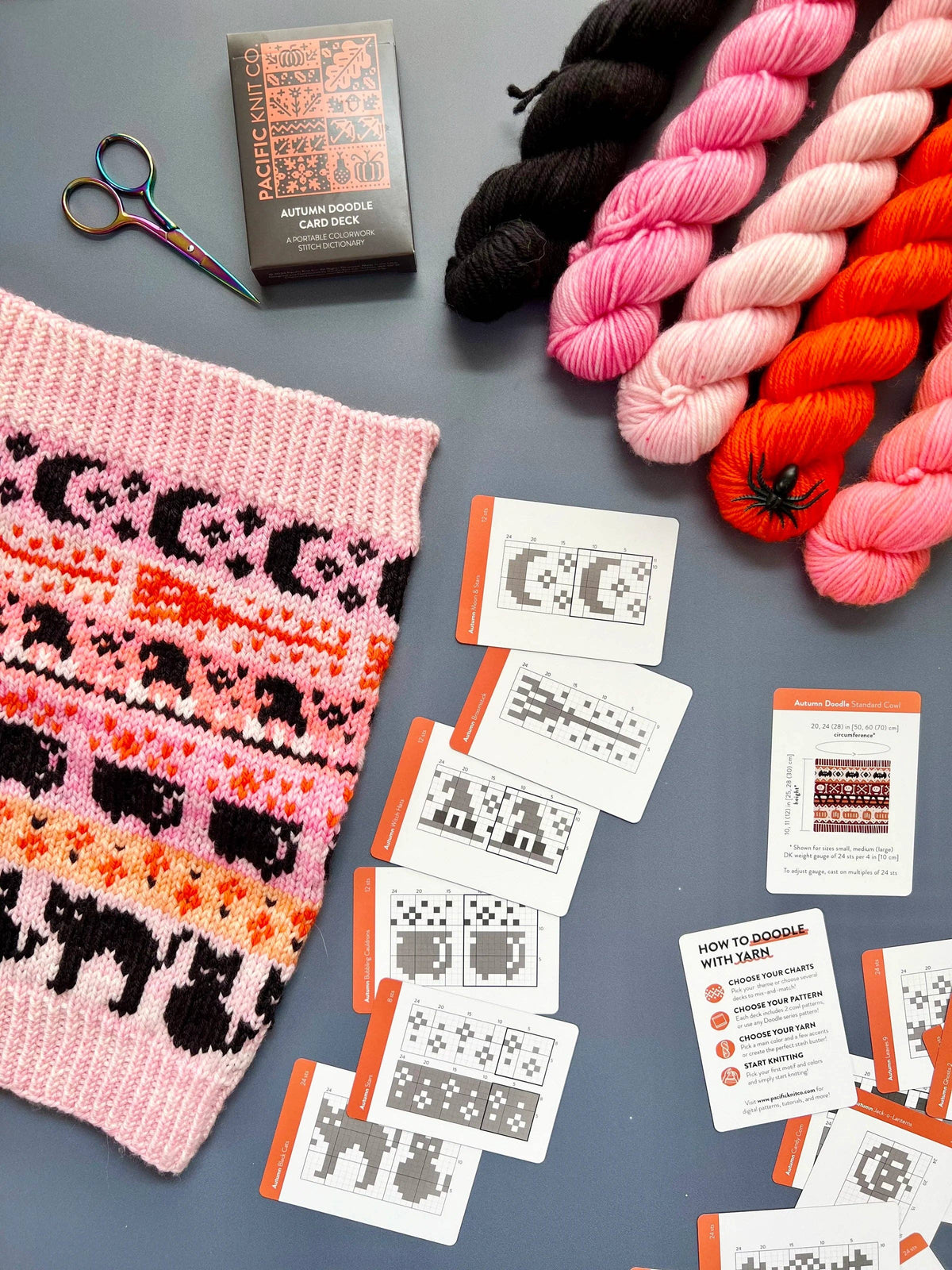Autumn Doodle Card Deck (Core Deck) by Pacific Knit Co
