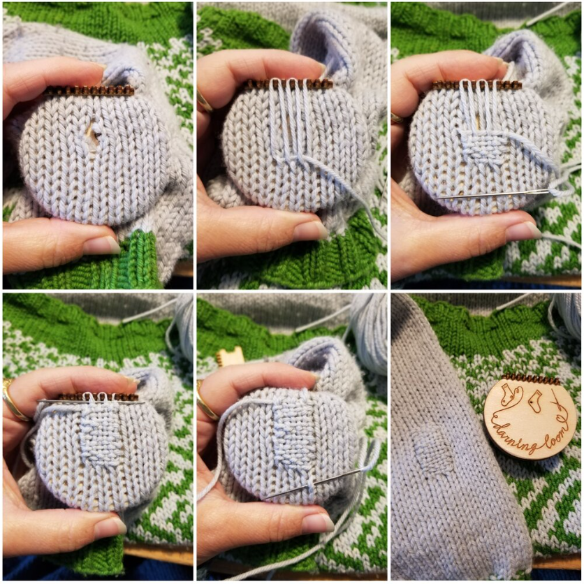 Smaller Darning and Mending Loom Kit