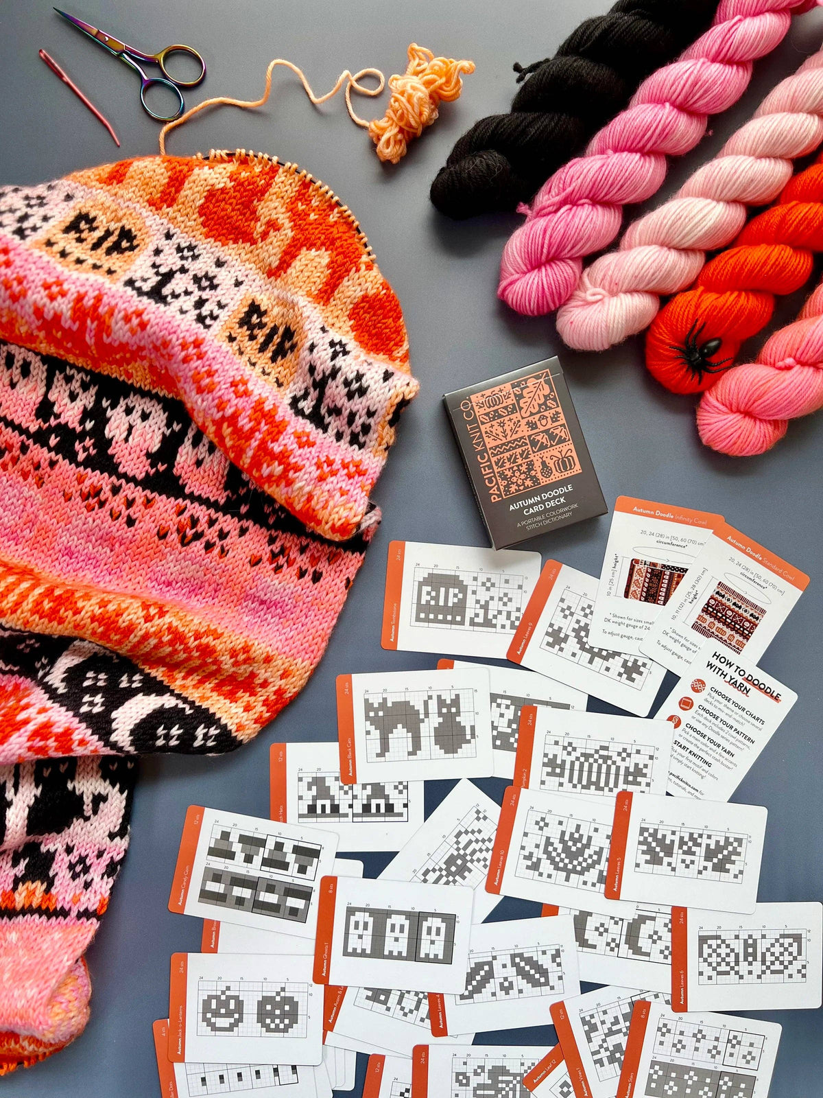 Autumn Doodle Card Deck (Core Deck) by Pacific Knit Co