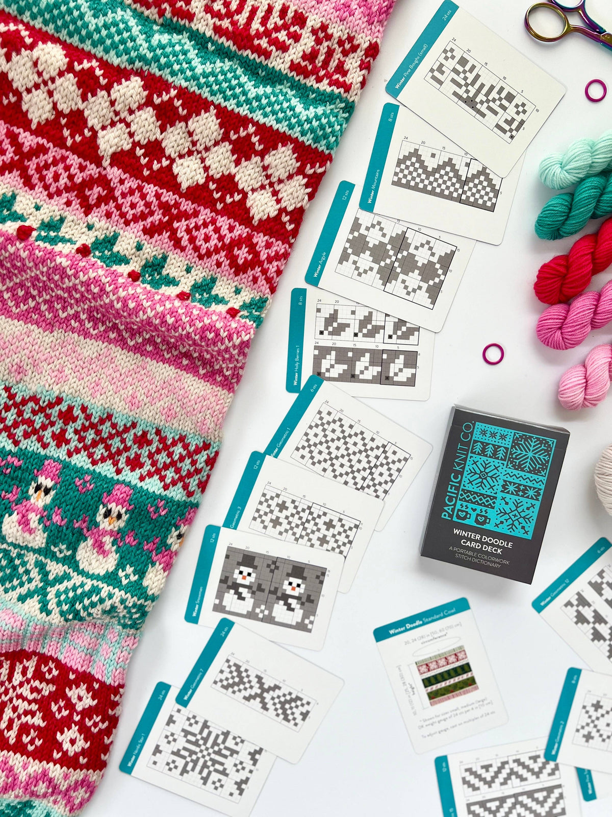 Winter Doodle Card Deck (Core Deck) by Pacific Knit Co