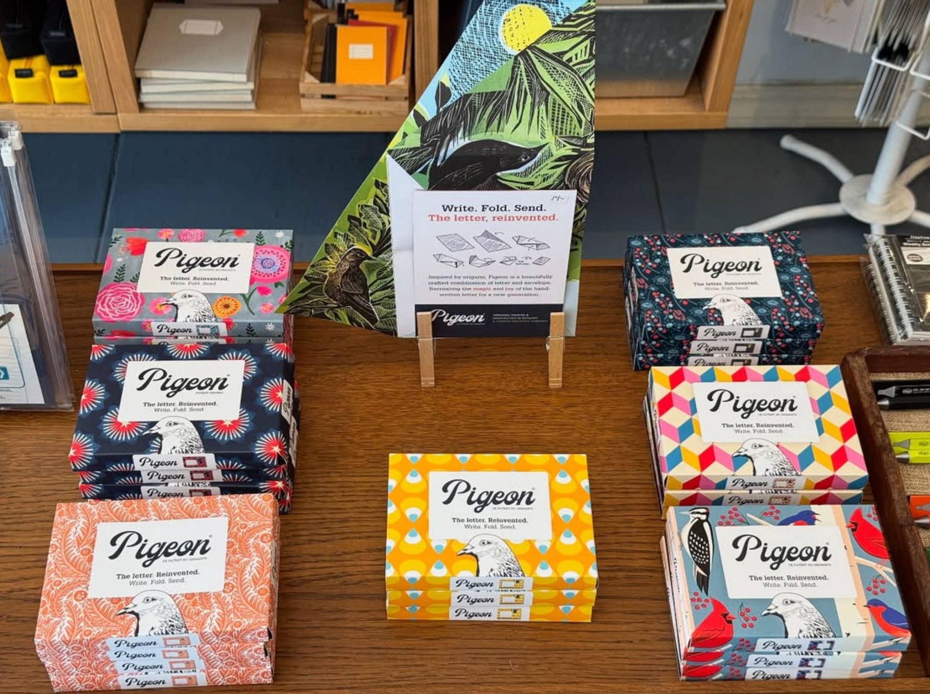 Carnival of Colour Pigeon, Folding Letter Pack, Pack of 6