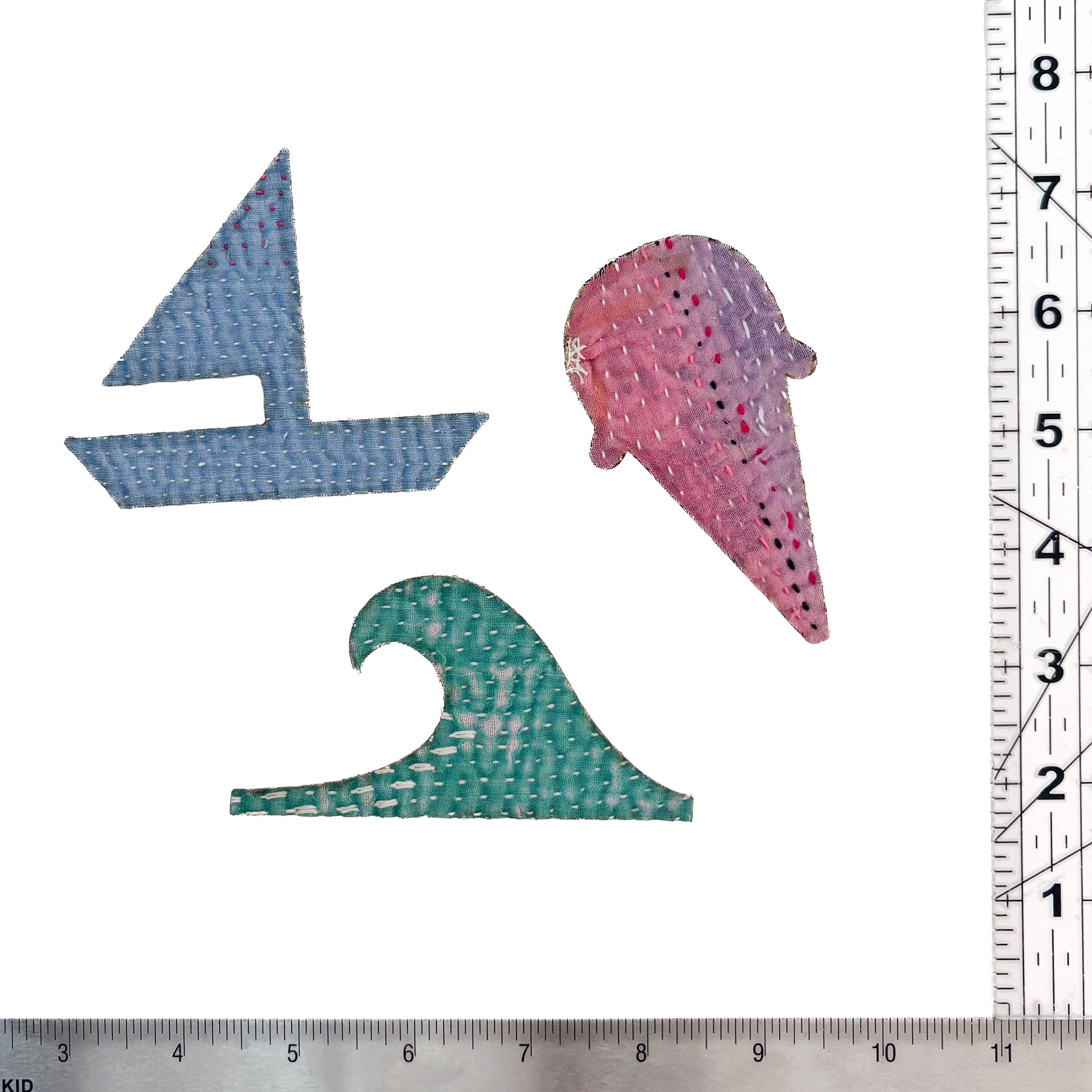 Iron-on Kantha Patches - Small