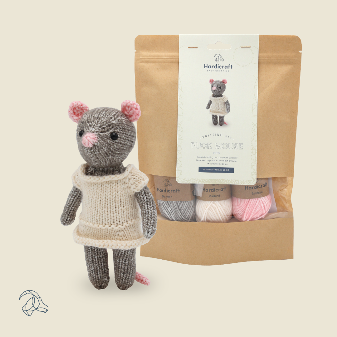DIY Knitting Kit - Puck Mouse