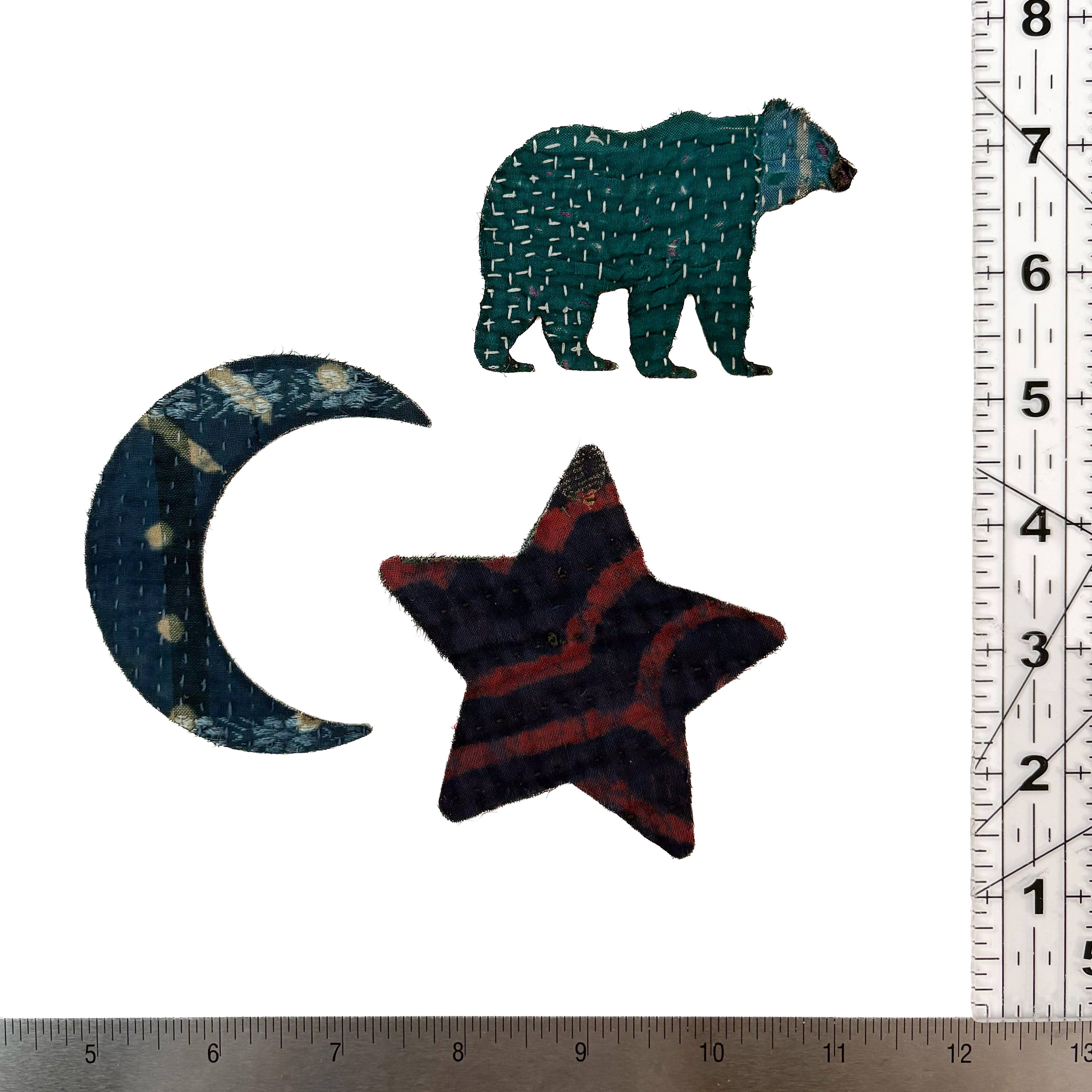 Iron-on Kantha Patches - Small