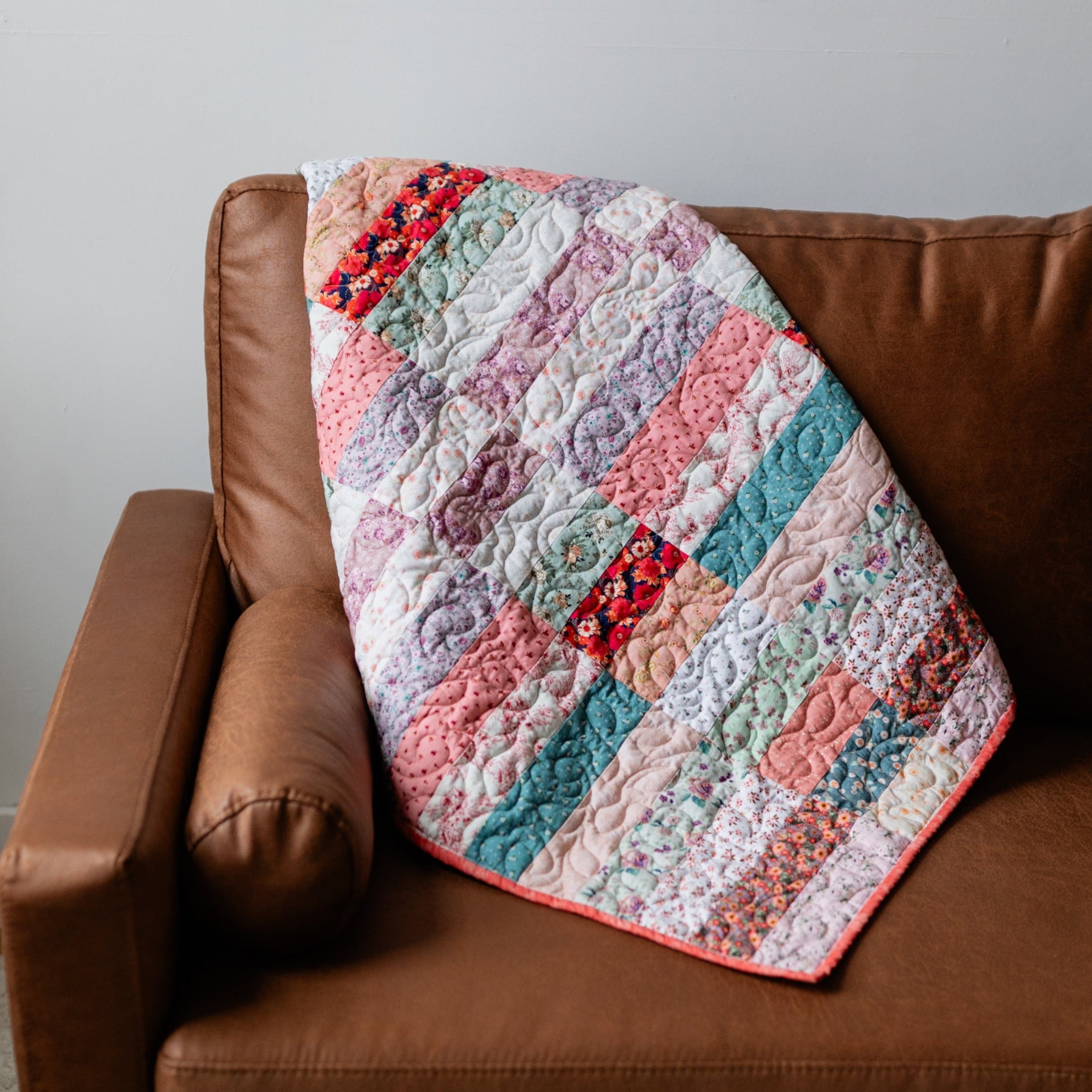 Rosy Stripes | Handmade Quilt