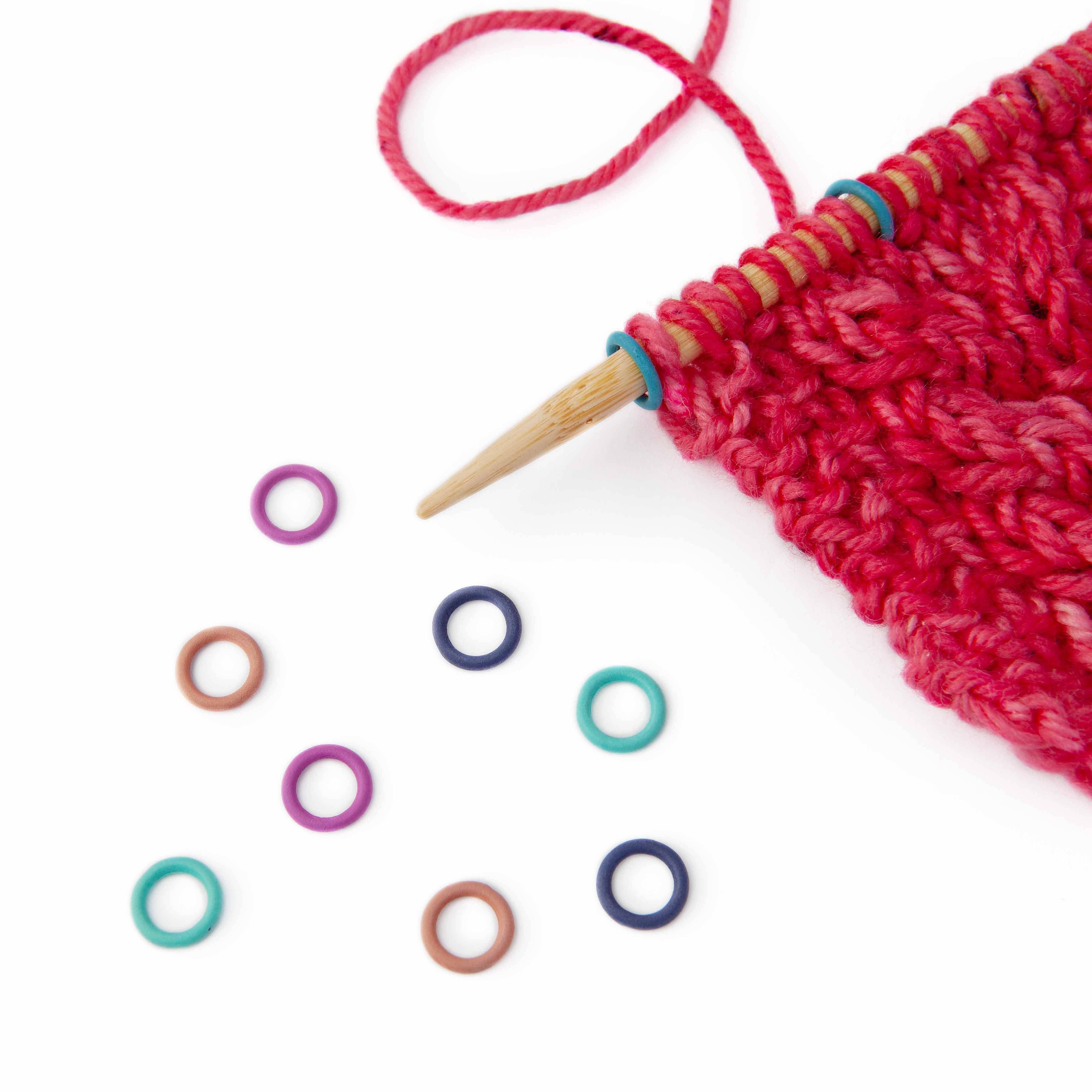 Simple Ring Stitch Markers - Rainbow