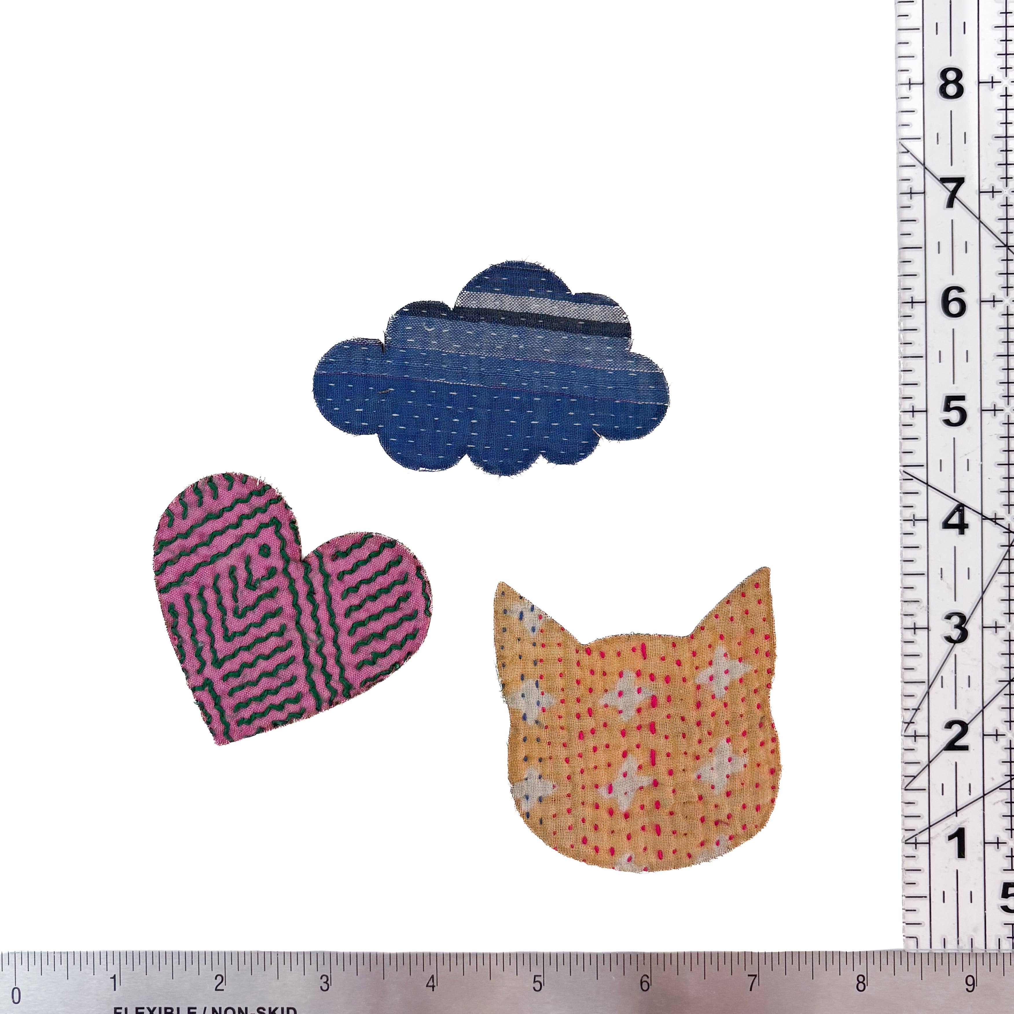 Iron-on Kantha Patches - Small