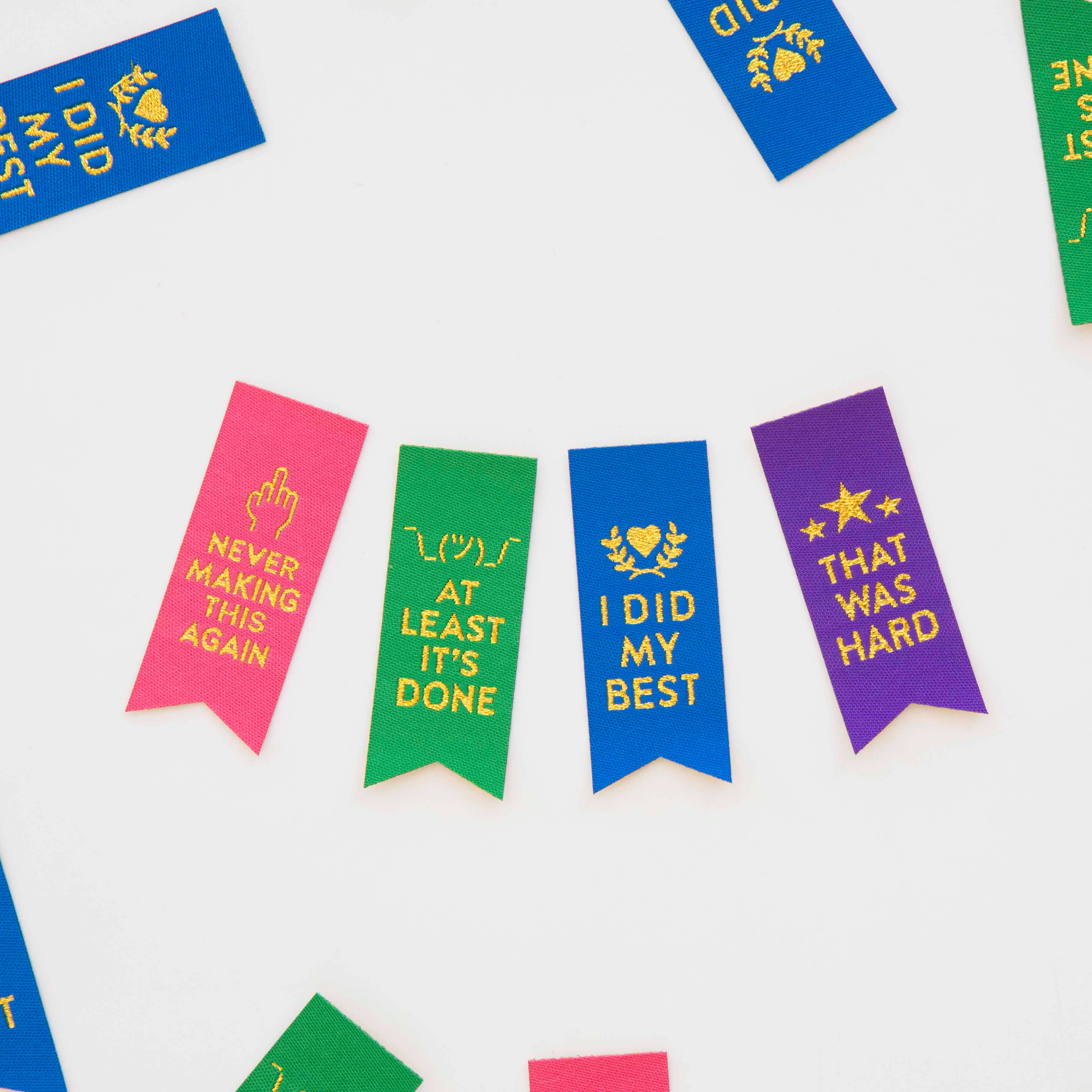 Sarcastic Award Ribbon Multipack Sewing and Quilting Labels