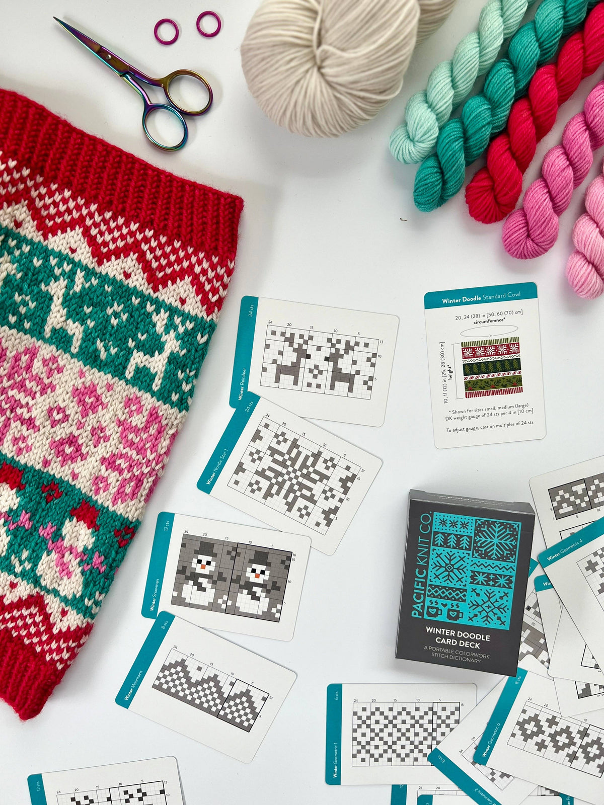Winter Doodle Card Deck (Core Deck) by Pacific Knit Co