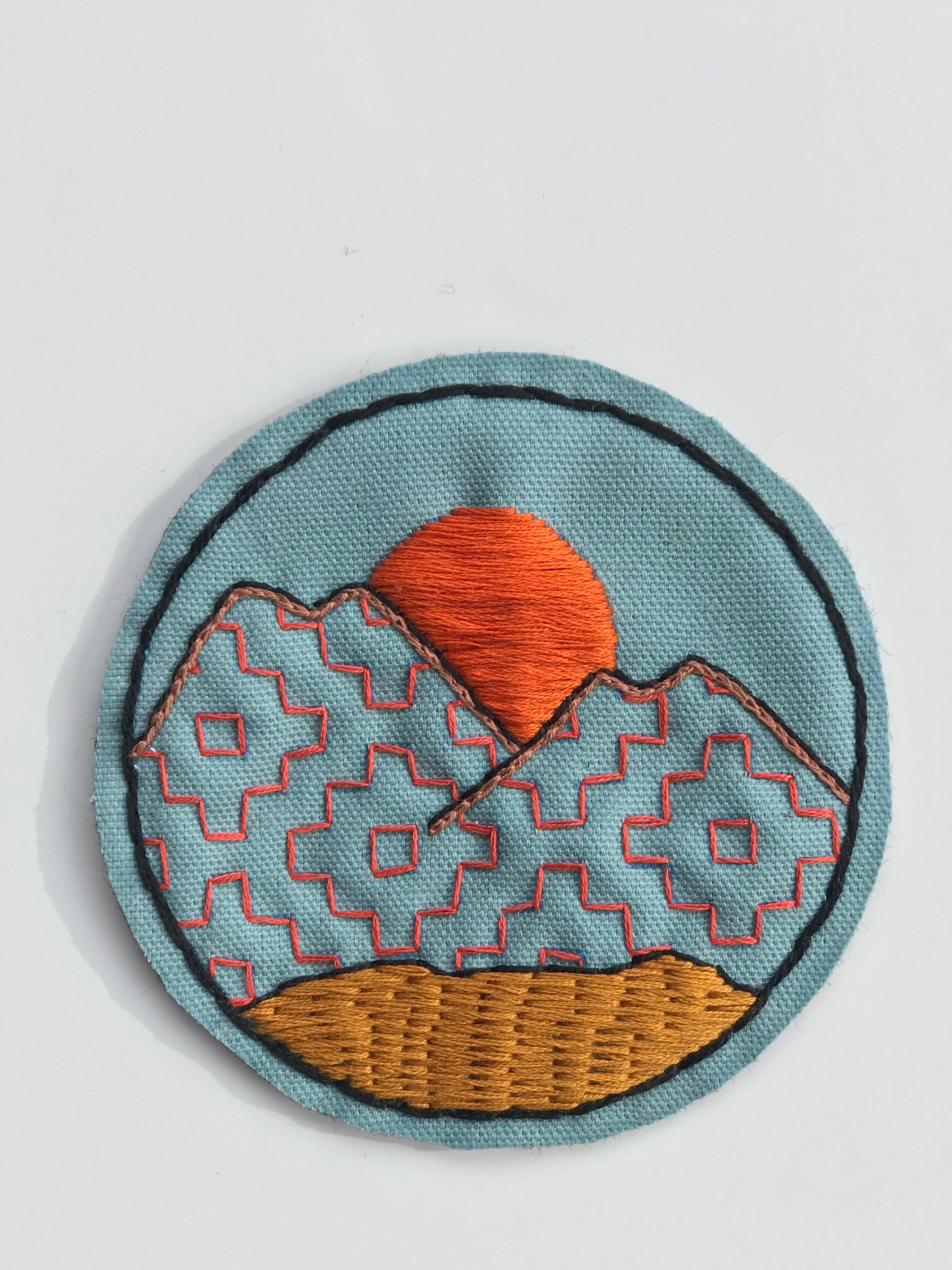 Twin Peaks- Visible Mending Stick and Stitch Embroidery Pattern
