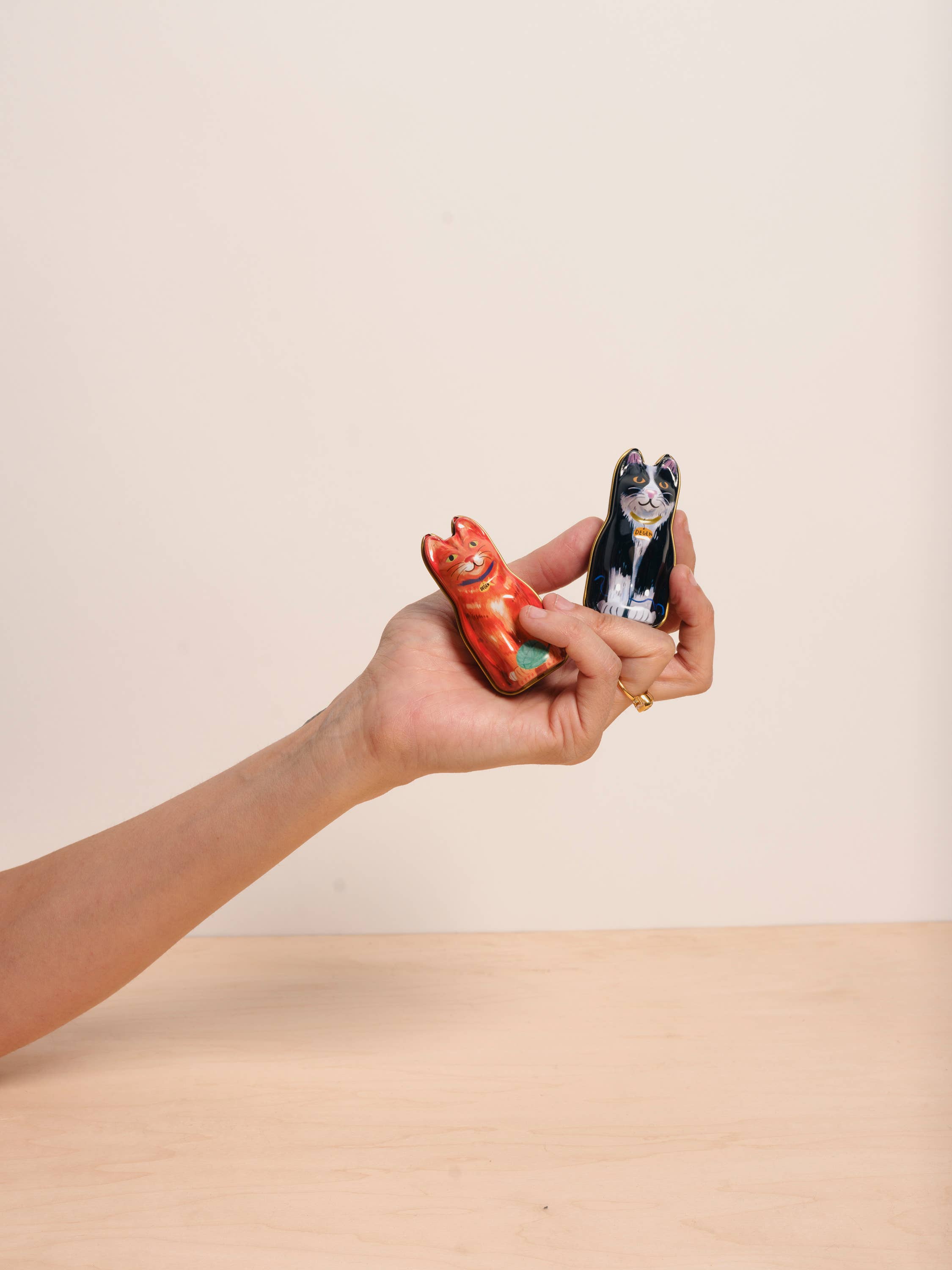 Orange Cat Tin - Stitch Markers