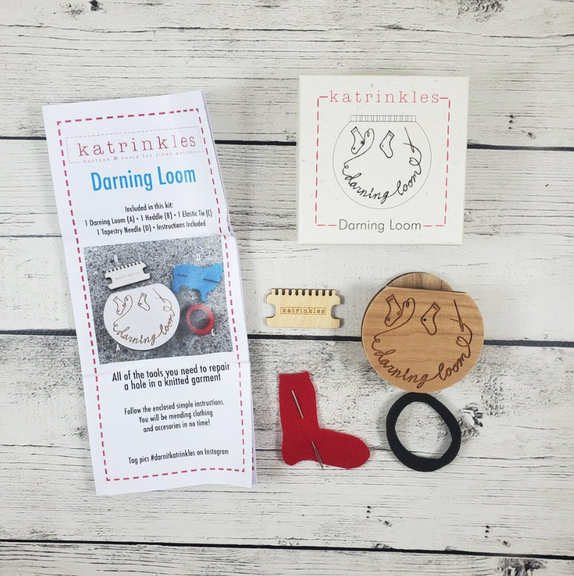 Smaller Darning and Mending Loom Kit