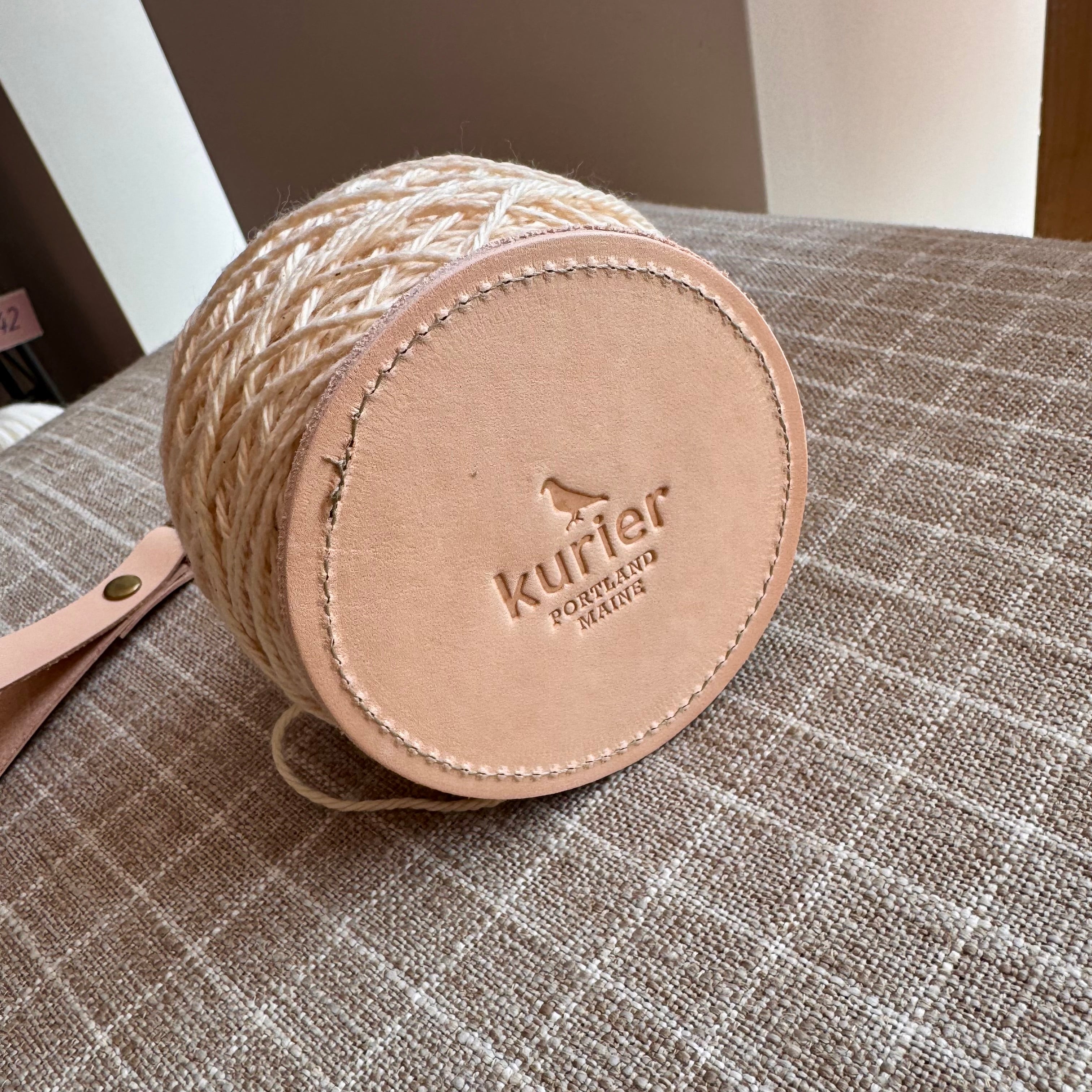 The Ball Buddy - Leather yarn holder
