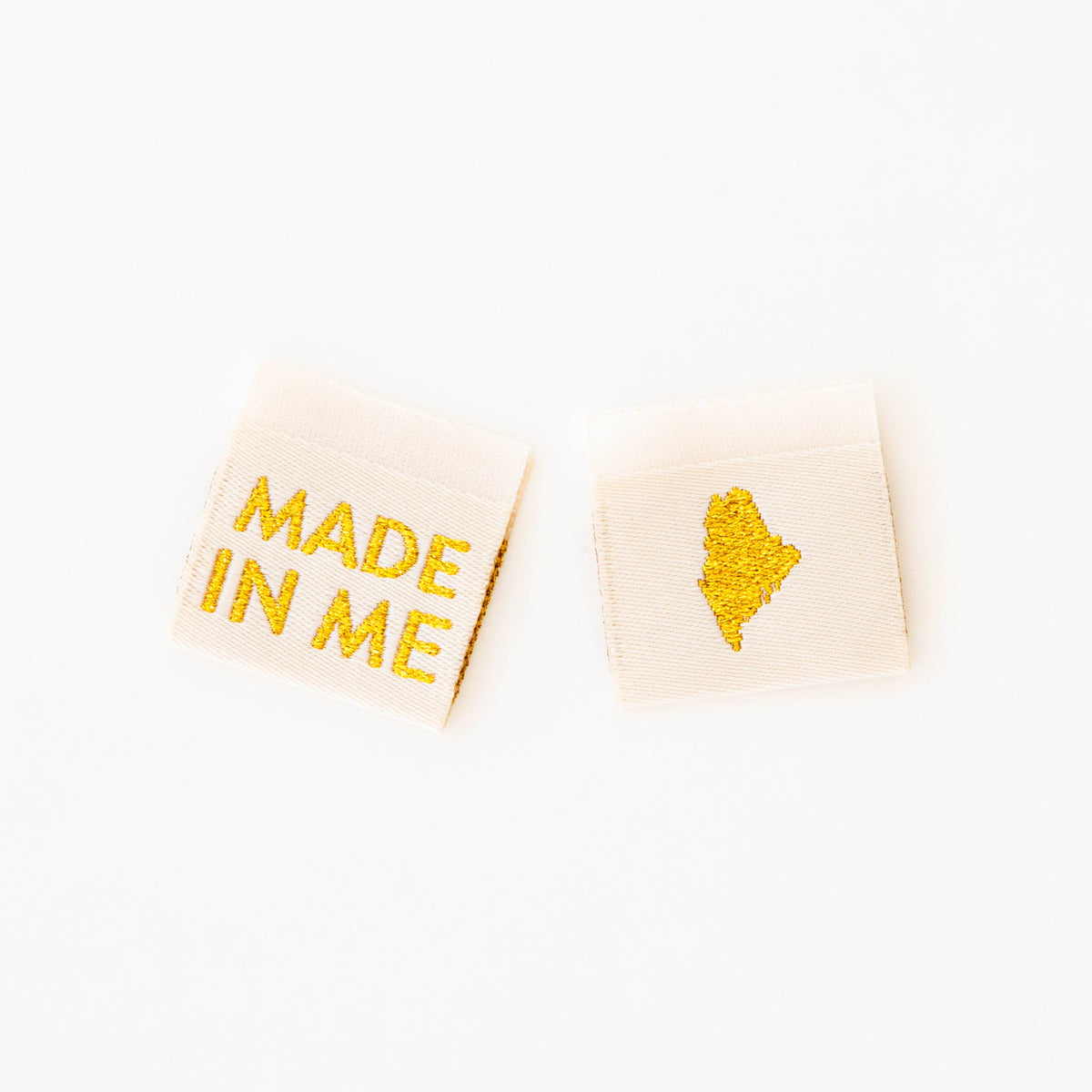 Made in Maine Gold Woven Labels