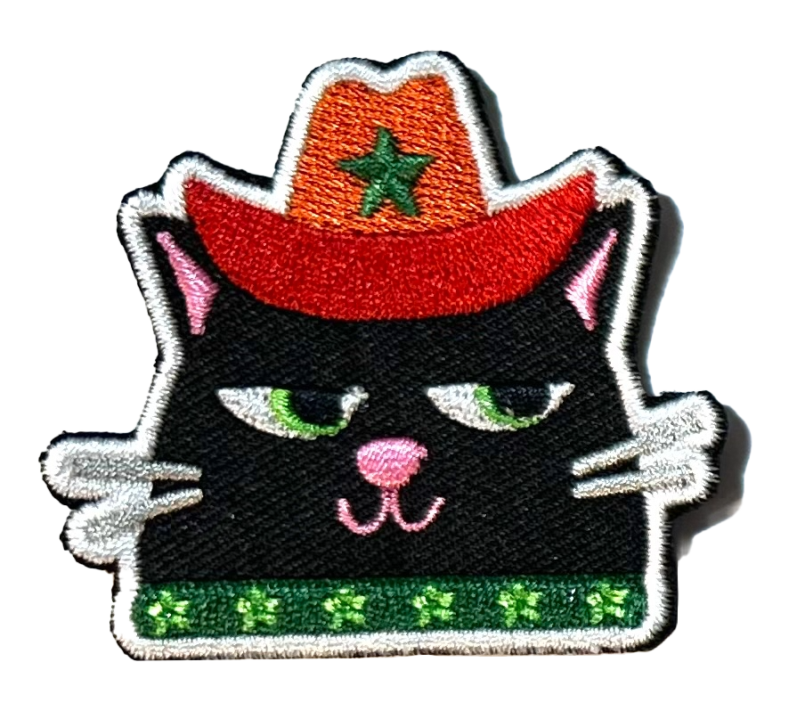 Cowboy Cat Embroidered Patch